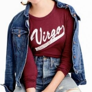 nwt J. Crew Virgo Exactavist Long Sleeve Cotton Tee Shirt